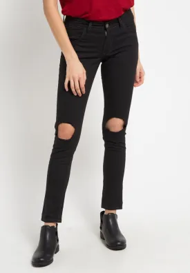 Third Day LB013i Ladies Denim Black Destroyed