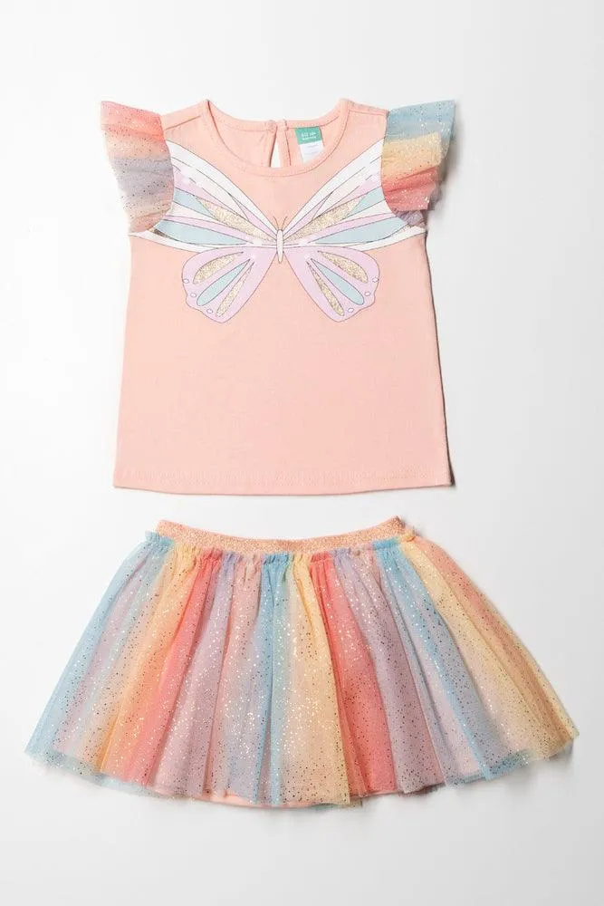 Tutu Skirt Set Peach
