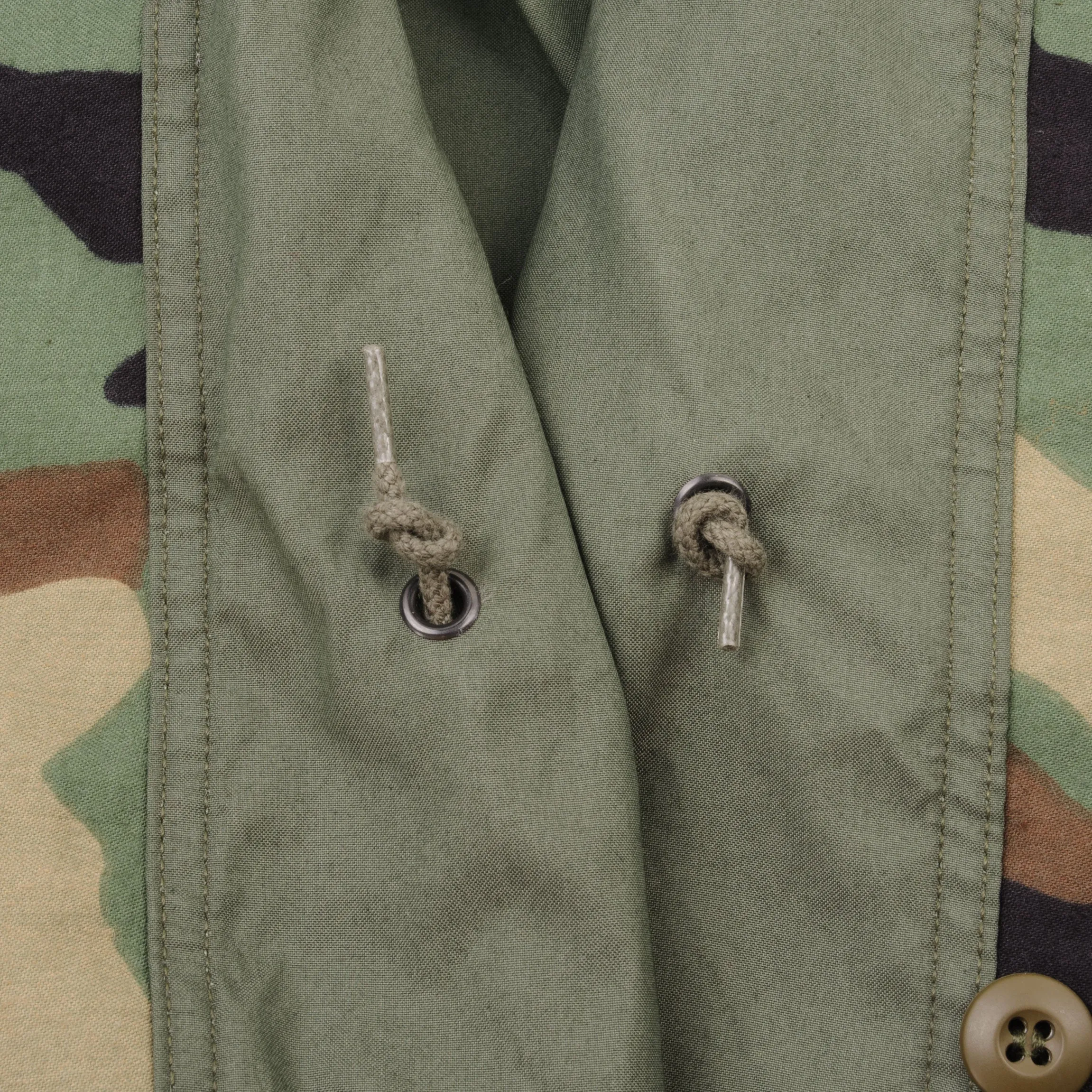 VINTAGE US ARMY M-1965 M65 WOODLAND CAMO FIELD JACKET 1999 LARGE REGULAR