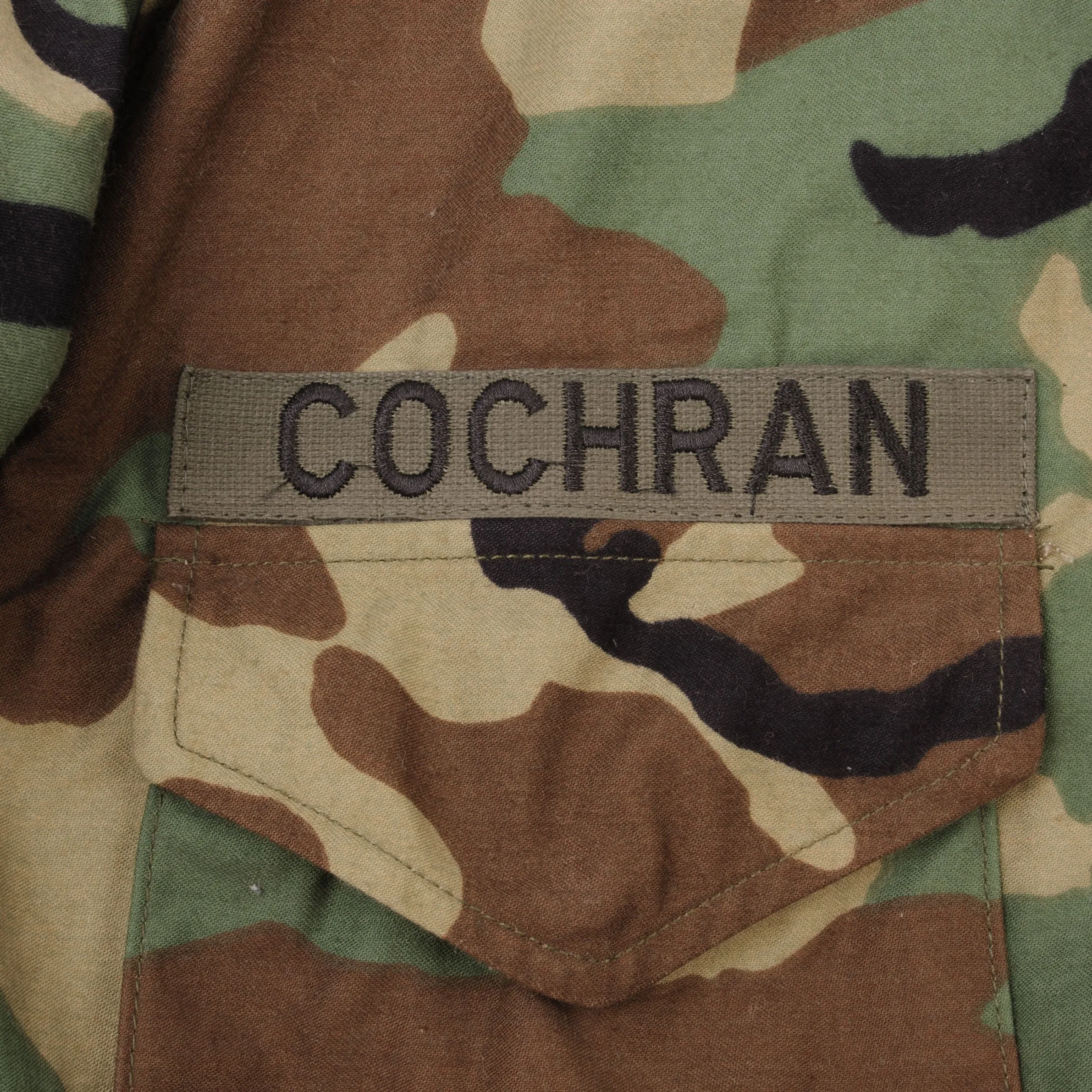 VINTAGE US ARMY M-1965 M65 WOODLAND CAMO FIELD JACKET 1999 LARGE REGULAR