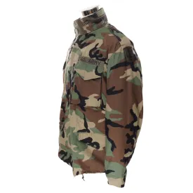 VINTAGE US ARMY M-1965 M65 WOODLAND CAMO FIELD JACKET 1999 LARGE REGULAR
