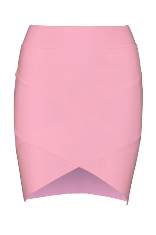 White Mini Sexy Bandage Tight Skirt