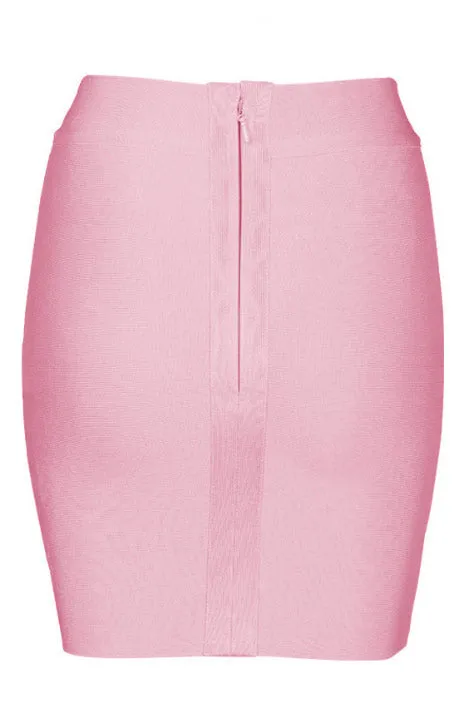 White Mini Sexy Bandage Tight Skirt