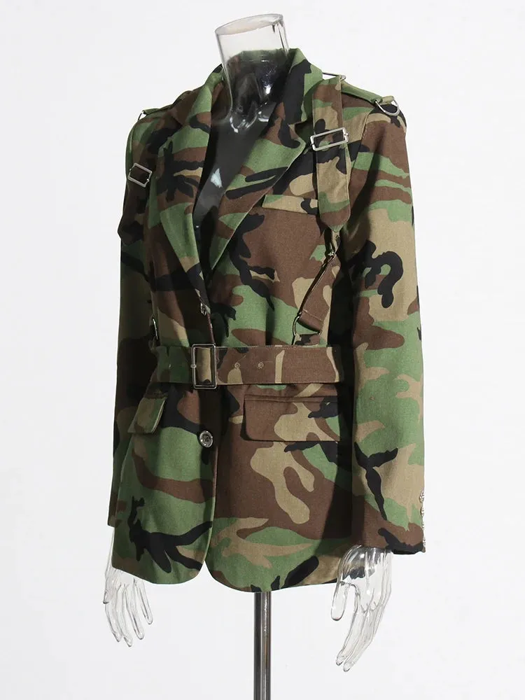 zBelted Camo Jacket